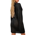 thumbnail image 2 of Deep V-Neck Women Hollow Up Loose Casual Knit Tops, 2 of 3