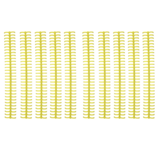Binding Coils, Wear Resistant Easily Compile Paper Strong Adhesion 30 Holes Binding Spines 1/2in For Office Yellow