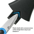 thumbnail image 4 of Uxcell Fishing Scissors Non-Slip Braided Serrated Edge Scissor with Plastic Shell Sheath, Blue, Black, 4 of 6
