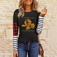 thumbnail image 2 of PENGXIANG Mode Femmes Haut Manches Longues Col Décontracté Top Manches Longues T-Shirt, 2 of 4