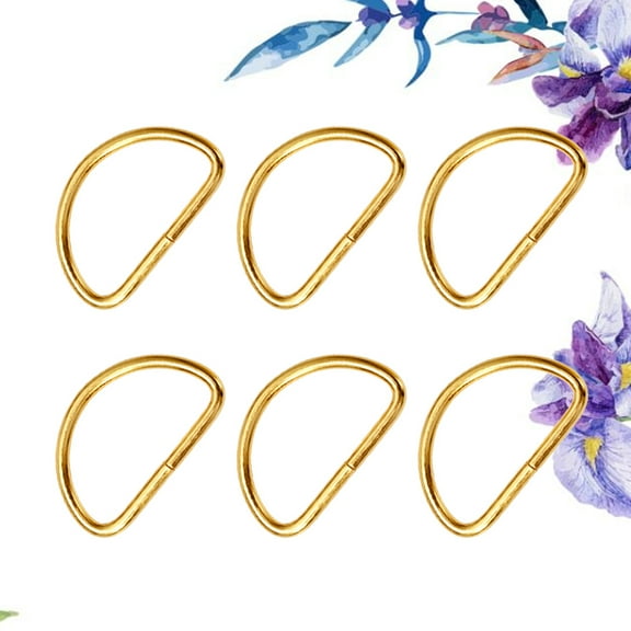 Masteelf 100 PCS Sewing D Rings D Buckle Shoulder Strap Accessories Size 2 Golden