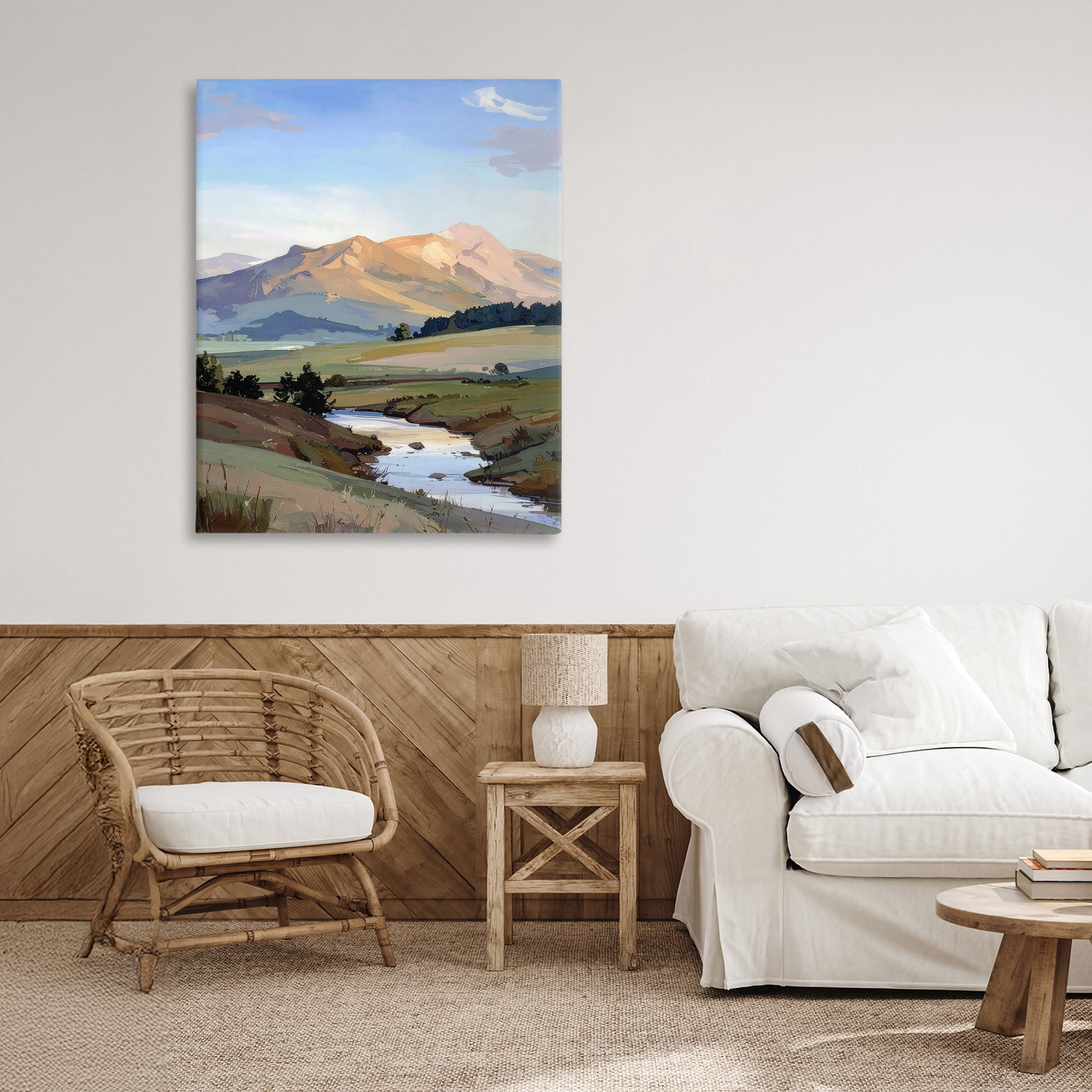 Stupell Industries Across The Valley River Canvas Wall Art, design by Alonza Saunders