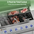 thumbnail image 4 of 2-Pack Charcoal Basket for Gas Grill, 15x11 Inch Porcelain Enamel Coal Tray, Convert Gas Grill to Charcoal & Smoker, Dual Zone Heating for BBQ with Authentic Smoky Flavor, 4 of 7