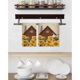 thumbnail image 3 of Farmhouse Sunflowers Kitchen Dish Towels for Drying Dishes Set of 4, Vintage Roosters Farm Countryside Waffle Weave Microfiber Hand Tea Bathroom Towels Quick Dry & Absorbent Towel 15.7x23.6, 3 of 7