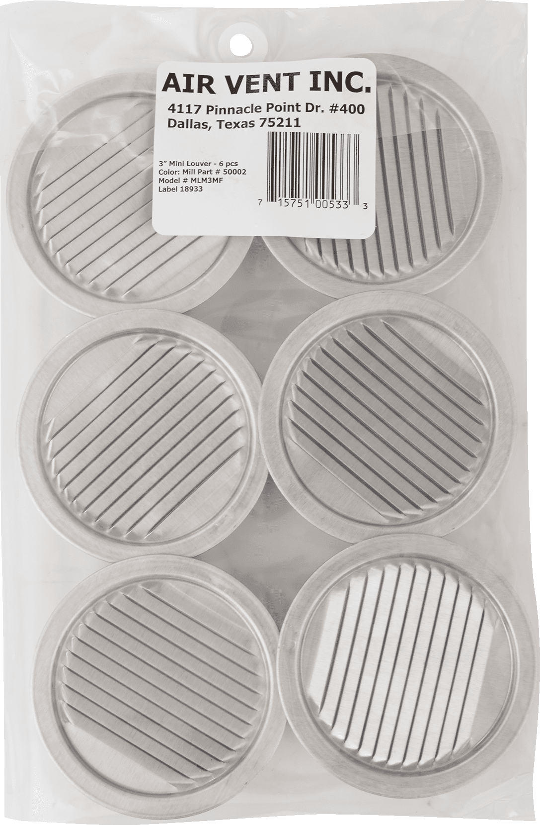 Air Vent Aluminum Mini Louver Soffit Vent - Single Pack — Residential Use, Standard Application