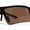 Shiny Black / Brown, variant on Mens 90s Wrap Baseball Half Rim Sport Driving HD Lens Sunglasses Carbon Fiber Print
