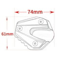 thumbnail image 5 of Wooxiu Motocycle Kickstand Pad Fit for Hon.da Rebel 500 / Rebel 300 2017-2025 CNC Foot Side Stand Enlarge Extension Pad rebel 500 300 Accessories, 5 of 7