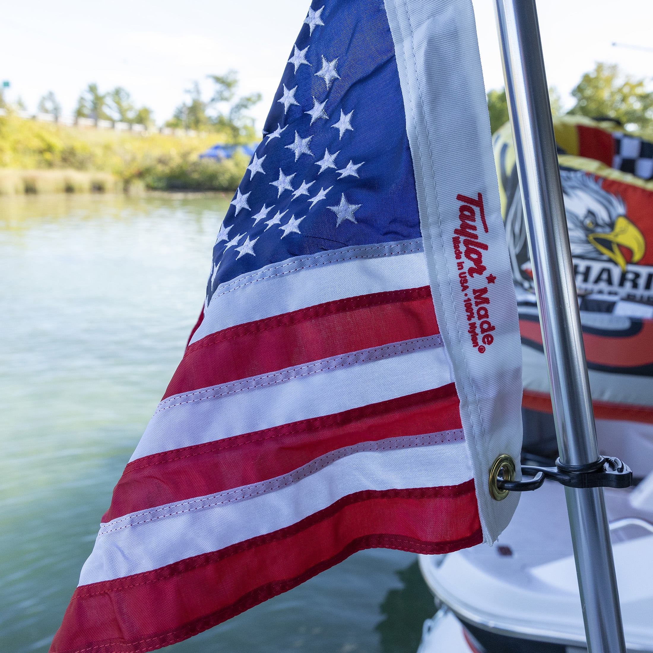 Sewn 16"x24" American Flag for Boats, Docks, Patios and Pools