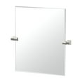 thumbnail image 4 of Gatco A-Line 24" Frameless Rectangle Mirror, Brass/Matte Black, 4 of 4
