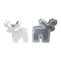 Clearance!Christmas Elk Mould Deer Shaped DIY Silicone Candle Molds for Fondant Chocolate, Christmas Silicone Mould, Christmas Deer Mold, Silicone Candle Molds