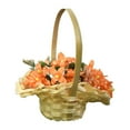 thumbnail image 4 of XSHBTOP Flower Basket,Small Flower Girl Baskets,Rustic Baskets With Handle,Miniature Woven Desktop Ornament,Home Garden Easter Picnic Farmhouse Outdoor(Yellow), 4 of 8