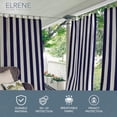 thumbnail image 2 of Modes pour la Maison Intérieur/extérieur à Pattes Rayé Panneau Simple Rideau de Fenêtre Drapé ”x” Naturel, 2 of 9