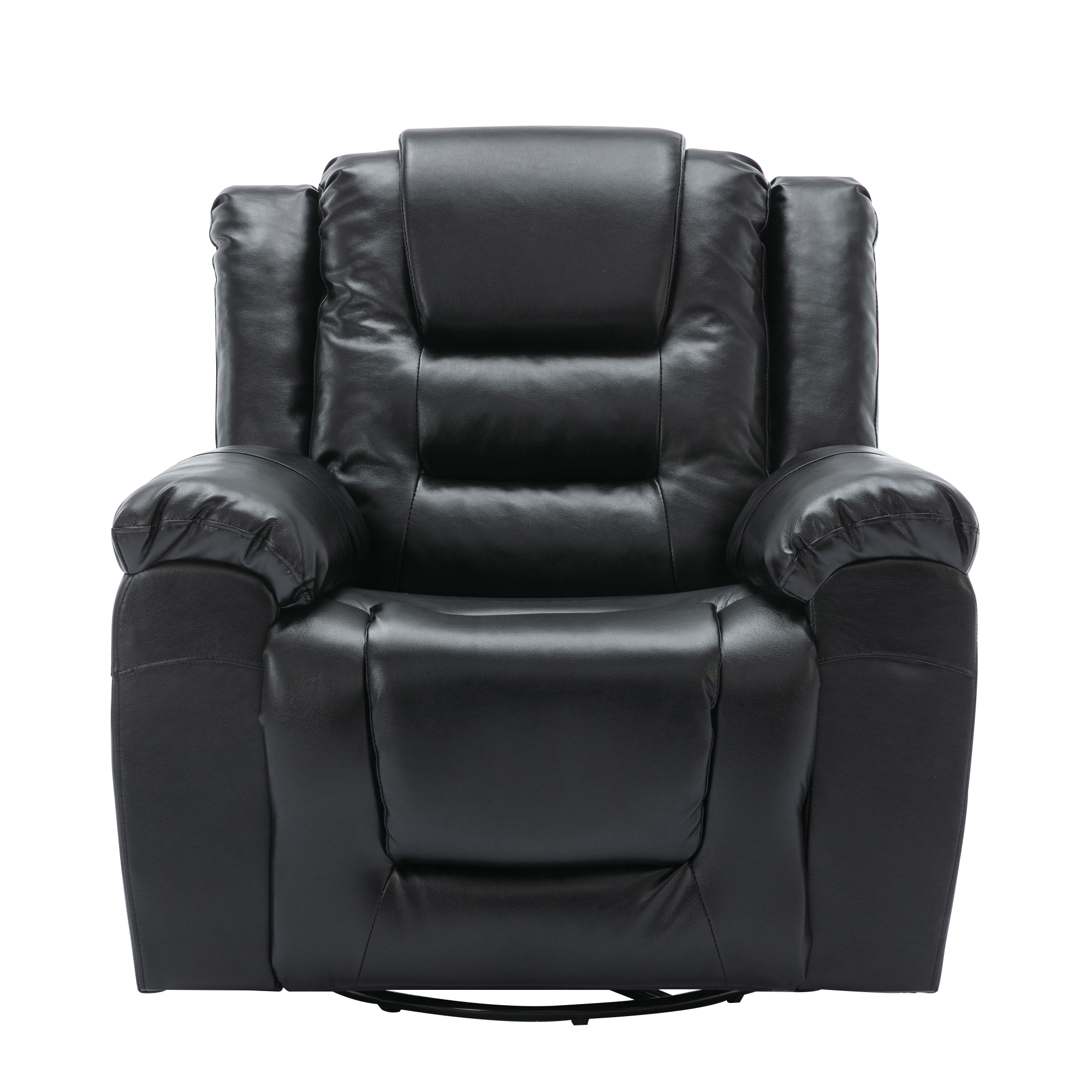 Euroco 360°Swivel and Rocking Home Theater Recliner Manual Recliner Chair with Wide Armrest for Living Room,Bedroom, Black
