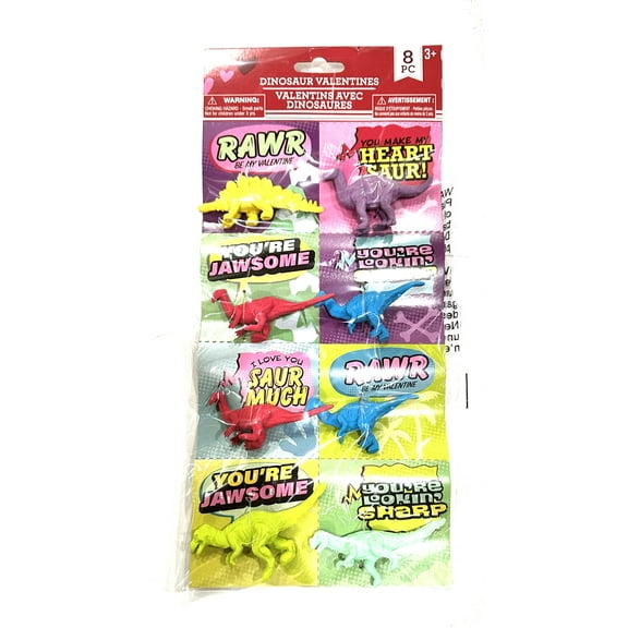 Dinosaur Valentine Exchange Cards