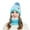 Blue, variant on Diufon Women's Plush Warm Hat Ladies Winter Windproof Striped Knitted Wool Hats Fleece Lined Ski Cap