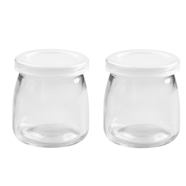 Paquete De 2 Botellas De Leche, Tarro De Cristal, Superficie Lisa, Taza De Agua De 200Ml, Suministros De Cocina, Accesorios Para El Hogar, Utensilios, Tazas De Postre Inevent HA039032-00