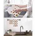 thumbnail image 5 of Cute Ladybugs Kitchen Dish Towels for Drying Dishes Set of 4, Spring Botanical Leaves Farmhouse Waffle Weave Microfiber Hand Tea Bathroom Towels Quick Dry & Absorbent Towel 12x12, 5 of 7