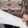 thumbnail image 3 of Oversized Wearable Blanket Hoodie,Multicolor Geometric Boho Pattern Sherpa Blanket Hoodie with Super Pockets,Super Warm Fuzzy Pullover for Women & Men, 3 of 6