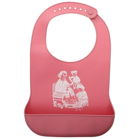 

NUOLUX 1 Pc Durable Elderly Rice Pocket Saliva Pocket Silicone Bib for Adults