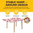 thumbnail image 4 of Kiss Marks Table Cloths for 6 Foot Rectangle Tables, Valentine's Day Lips Print Love Red Vintage Patio Waterproof Elastic Fitted Tablecloths, Washable Rectangular Table Cover for Camping, 4 of 8