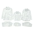 thumbnail image 6 of Silk Satin Family Christmas Pajamas Matching Sets Solid Long Sleeve Button down Shirt and Pants Xmas Pjs Jammies 2 Piece Soft Lightweight Holiday Sleepwear with Pocket, 6 of 9