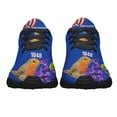 thumbnail image 5 of Wisconsin Stte Wood Violet Flower and Robin Bird Shoes Sneakers Black Size 8, 5 of 7