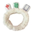 thumbnail image 1 of Moda Mahjong Makeup SPA Diadema Franela Suave Felpa Lindo Headwrap Accesorios para el cabello Banda para el cabello para lavarse Ducha Yoga. , Blanco Macarena Banda para la cabeza, 1 of 8