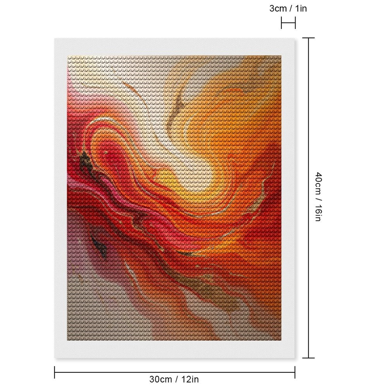 Diamond Art Kits for Adults, Vibrant Abstract Swirl Art Canvas 5D Diamond Painting Kits for Adults Beginners, DIY Full Drill Diamond Painting, Gem Art and Crafts 12x16