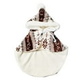 thumbnail image 2 of SPRING PARK Dog Cat Clothes, Soft Warm Coat Coral Fleece Pet Christmas Snowflake Cloak Outfits Costumes, 2 of 7