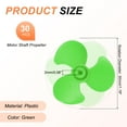 thumbnail image 2 of Uxcell 2mm DC Motor Shaft Propeller, 30mm Fan Shape 3-blade Plastic Round Propeller for DIY Model Airplane Science Education Toys Motor RC Boat Micro (Green, Pack of 30), 2 of 5