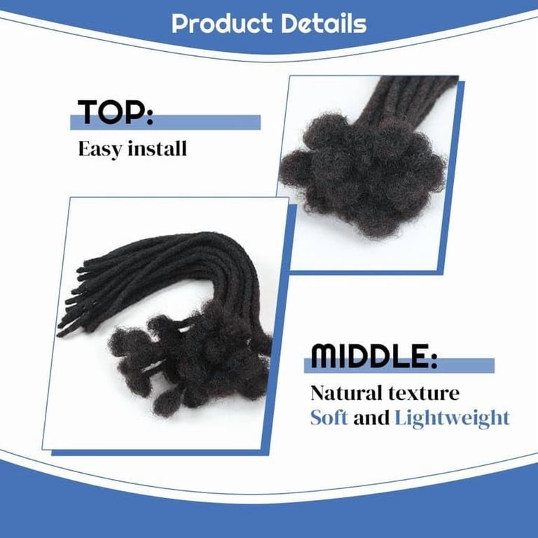 QUISDUIS 10 inch Loc Extensions Human Hair, 50 Strands  display picture 1