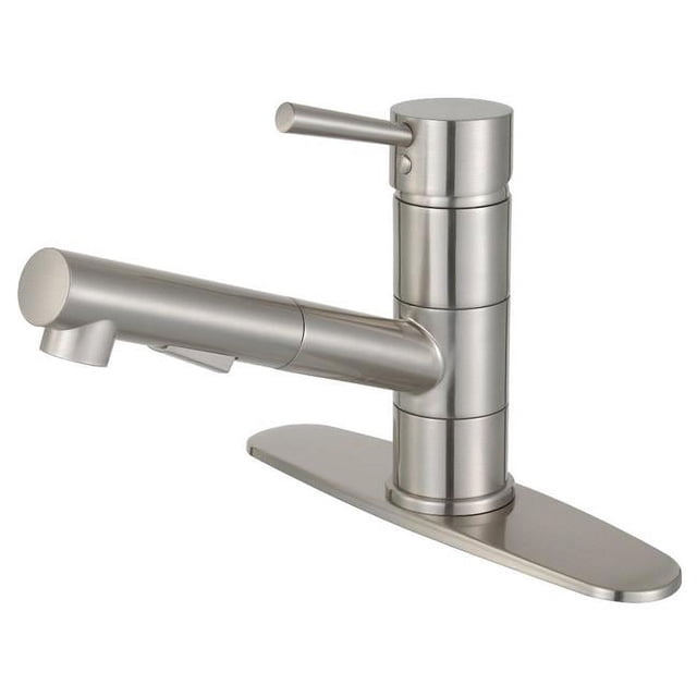 Gourmetier LS8408DL Modern Concord Single-Handle Kitchen Faucet with Pull-Out Sprayer - Brushed Nickel