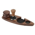 thumbnail image 4 of Boat Shaped Coffee Tamper Rack3pcs Coffee Tamper Holder Coffee Tamper Holder Walnut Wood Coffee Distributor Holder Proven Performance, 4 of 5