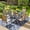 Black & Gray, variant on SUMMIT LIVING 7-Piece Outdoor Patio Dining Set with 6 Textilene Chairs & 1 Metal Steel Table, Black & Gray