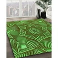 thumbnail image 3 of Ahgly Company Machine Washable Indoor Rectangle Transitional Green Area Rugs, 7' x 10', 3 of 7