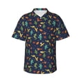 thumbnail image 2 of Xecao Shells and Seaweed print Hawaiian shirt - a stylish short-sleeve button-down for men, perfect for casual beach and tropical outings., 2 of 9