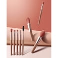 thumbnail image 3 of Juego de brochas de maquillaje para base, rubor, sombra de ojos, pestañas, labios y cejas, mini juego de brochas de maquillaje portátil, 8 piezas, 3 of 6