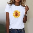thumbnail image 1 of Shorts pour Femmes, Blouses pour Femmes, Mode Féminine Imprimé Manches Courtes Blouse Drôle Col Rond T-Shirt Tops, 1 of 5