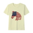thumbnail image 3 of Jinhomg Little Kids America Flag T-Shirts Funny 4th of July Themed Tees Loose Fit Comfy Short Sleeve Crew Neck Patriotic Tops Boys Girls Holiday Gifts Beige 3 Years, 3 of 6