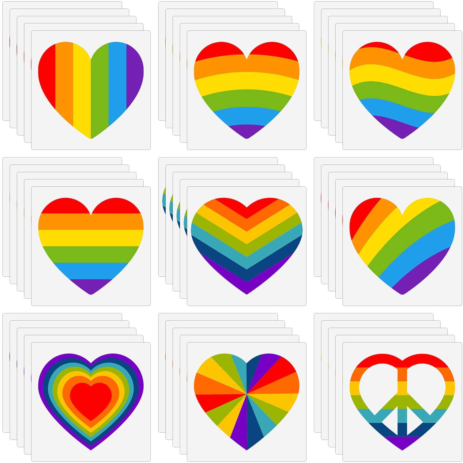 Rainbow Pride Tattoos Temporary Lgbtq Pride Flag Stickers Makeup 80pcs  10sheets SetLgbtq Gay Pride Stuff