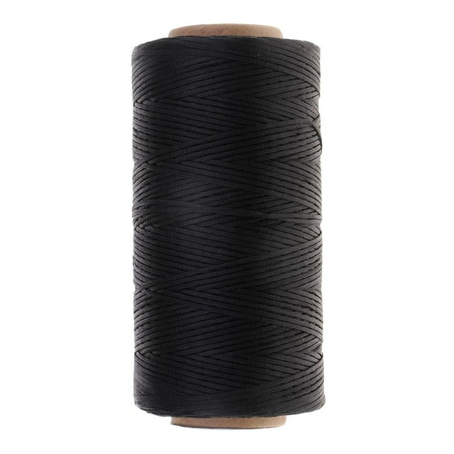 veasfak 0.8mm Flat ed Sewing Thread Craft Shoes Repair Hand Stitching Cord Black