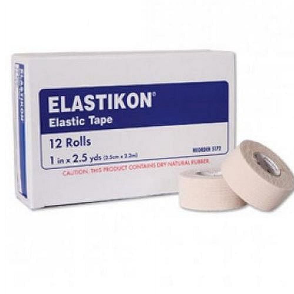 Elastikon Elastic Tape 1x2.5yds , box of 12 rolls.