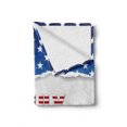 thumbnail image 2 of 4th of July Soft Flannel Fleece Blanket, American Flag Old Glory Design with Stars and Stripes Pattern Patriotic Image, Cozy Plush for Indoor and Outdoor Use, 50" x 60", Multicolor, by Ambesonne, 2 of 6