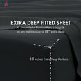 thumbnail image 4 of 28-INCH EXTRA DEEP POCKETS - 6 PC Queen Giza Sheet Set - (Extra Pillowcases, Fitted & Flat) 800-Thread-Count 100% Giza Cotton- 800TC Cotton- Black, 4 of 7