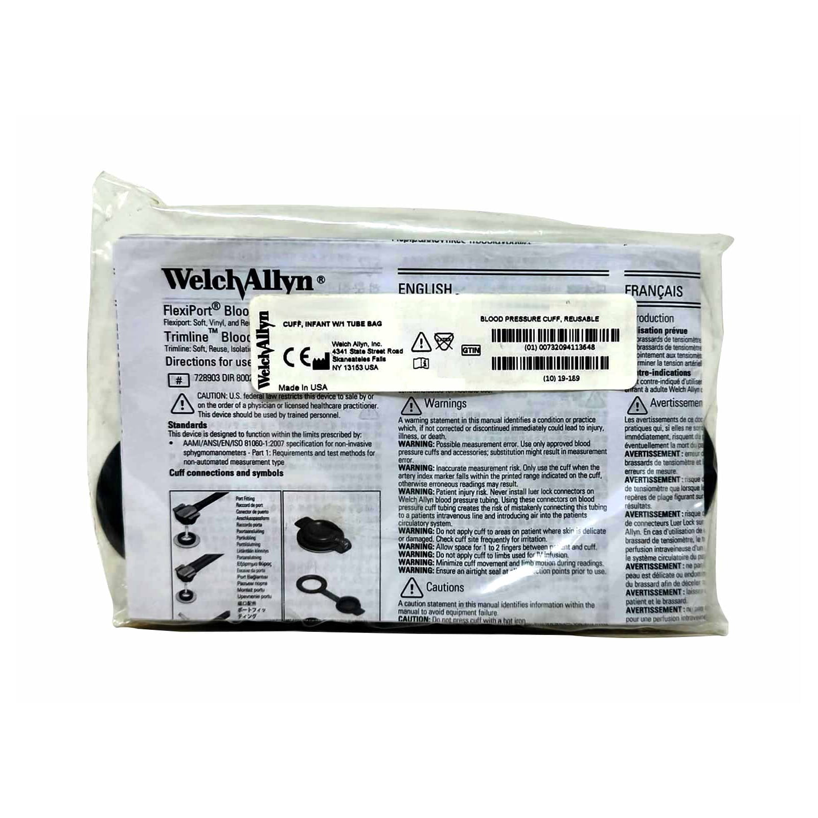 Welch Allyn Two Piece Reusable Infant Blood Pressure Monitor with One Tube Bladder & Tri Purpose Connector