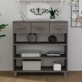 thumbnail image 1 of vidaXL Table Console HAMAR Gris Clair 90x35x90 cm Bois Massif Pin, 1 of 5