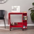 thumbnail image 4 of Southern Enterprises Expandable Rolling Sewing Table/Craft Station, Universal Style, Farmhouse Red, 4 of 34