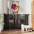 thumbnail image 2 of PawHut Retractable Dog Gate, Extends to 55" Wide, Mesh Pet Gate, 2 of 10