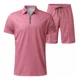 thumbnail image 4 of Conjuntos Short Solapa Hombre,polo Estampado Traje,2piezas, 4 of 8