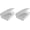 White 2Pack, variant on American Comb Soap Box - Two Piece Version - Translucent White - Made in The USA!